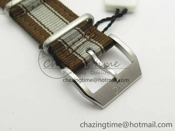 MIROTIME 0113 SmartChoice Mark XVIII IW327006 Titanium M+F 1:1 Best Edition Black Dial on Brown Leather Strap A 7145